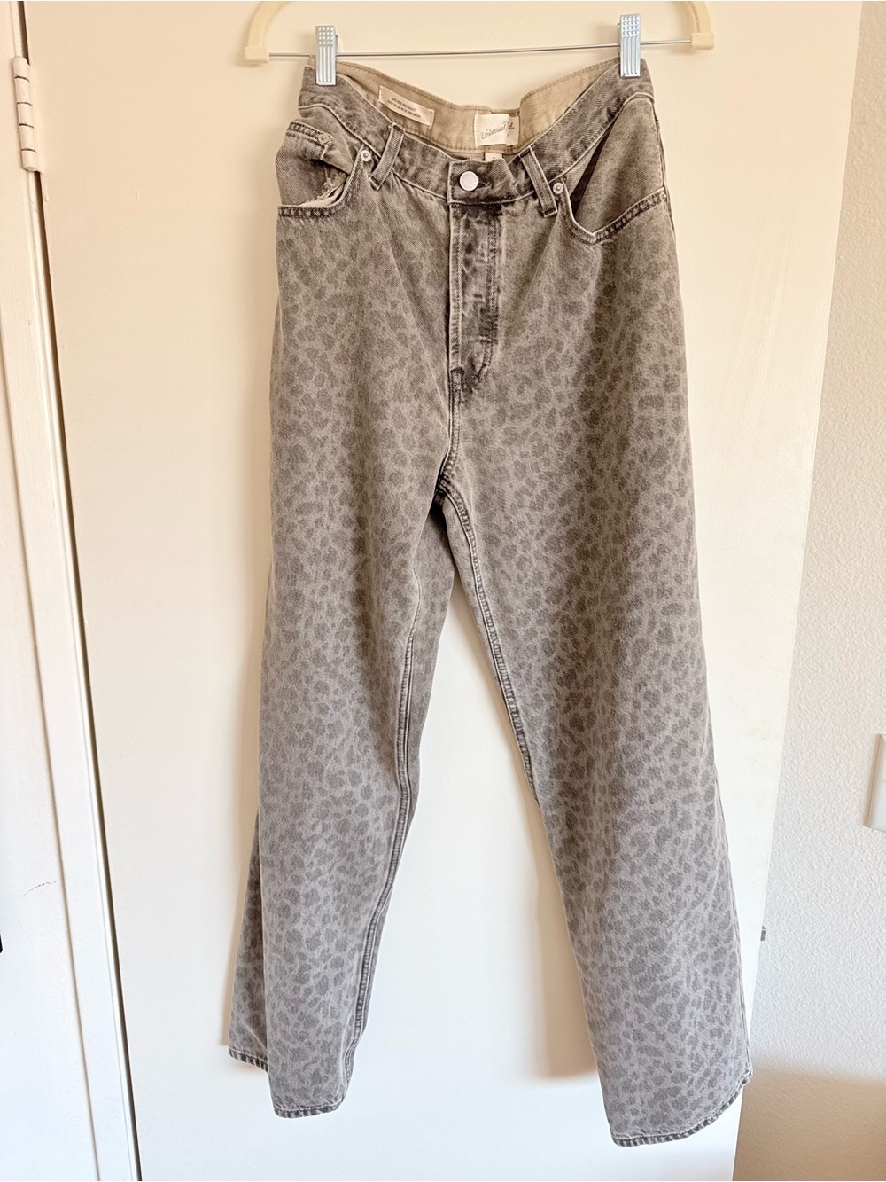 GrayTan Leopard Print Women's Jeans